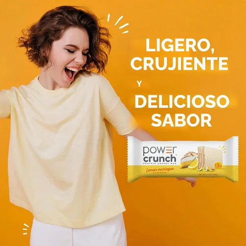 Vista 5 de Power Crunch Barras de proteína de limón, merengue de limón, 12