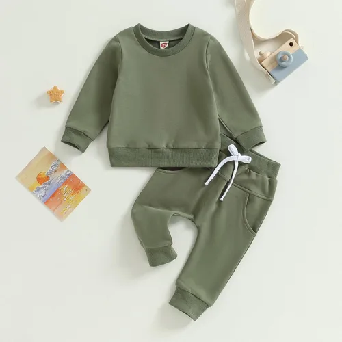 Vista 3 de Mubineo Conjunto de sudadera de manga larga para bebé niño y niña, para otoño e invierno