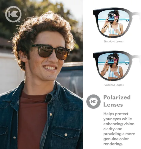 Vista 4 de Knockaround Paso Robles Polarized Square Sunglasses for Men & Women - Trendy Sunglasses - UV400 Protection
