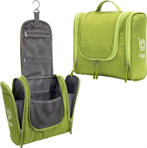 Vista 13 de Bolsa de Aseo de Viaje Bago Bolsa de Aseo Impermeable Colgante Bolsa de Aseo Grande para Baño y Viaje Organizador de Bolsa de Artículos de Tocador