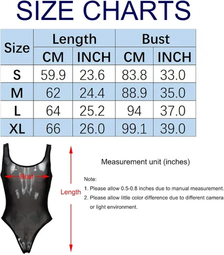 Vista 6 de Ypser Enterizo transparente para mujer, sin mangas, lencería de una pieza, malla transparente