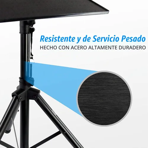 Vista 2 de Pyle Pyle PLPTS4X2 - Soporte de trípode para proyector de laptop, 2 piezas, para computadora, libro, equipo de DJ, altura ajustable de hasta 52
