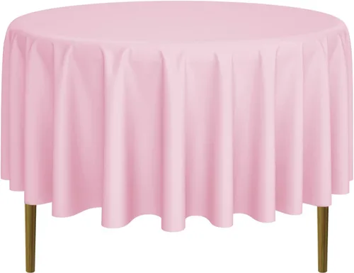 Vista 44 de Lann's Linens - Mantel redondo premium de 70 pulgadas para bodas/banquetes/restaurantes - Mantel de tela de poliéster - Azul bebé