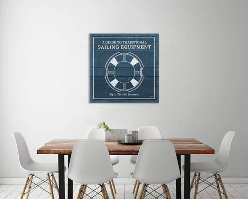 Vista 3 de Jaxson Rea "Vintage Sailing Knots X Gallery Wrapped Canvas by Mary Urban, 12" x 12