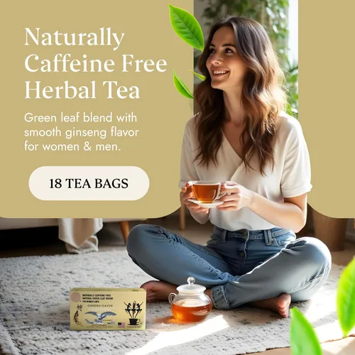 Vista 4 de 3 Ballerina Té de ginseng, bolsas de té de hierbas extra fuertes para hombres y mujeres, 18