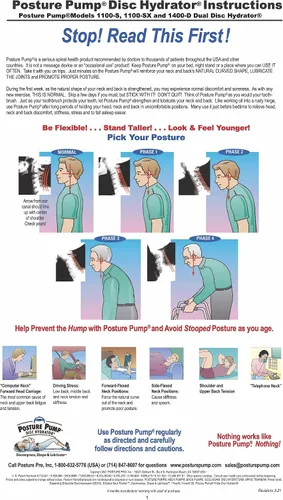 Vista 6 de Alivio para dolor de cuello y parte superior de la espalda Posture Pump®, Dual Disc Hydrator® Modelo 1400-D