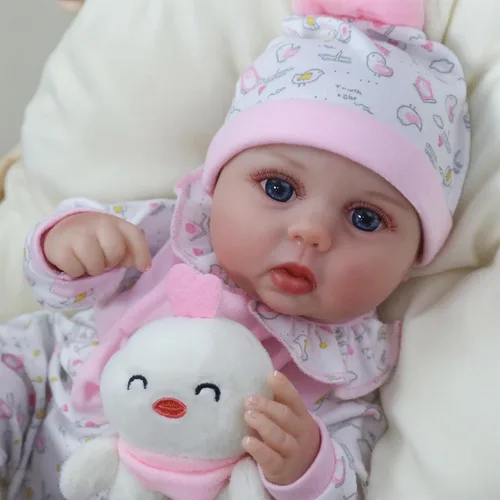 Vista 8 de Kaydora Muñeca Reborn Baby – Niña recién nacida realista de 16 pulgadas, muñeca de silicona realista con cuerpo suave y pesado, caja de regalo