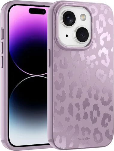 Vista 32 de SCORPIFY Funda para iPhone 15 Pro Max [Compatible con MagSafe] con Diseño de Estampado de Leopardo Guepardo Negro Mate, Linda Funda Magnética