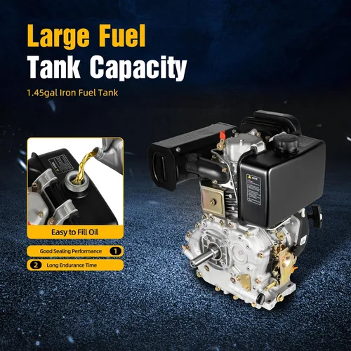 Vista 5 de Motor diesel 10HP, motor diesel de 418CC 4 tiempos