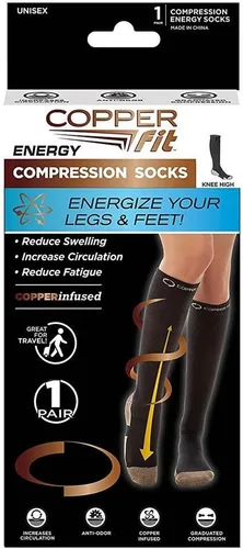 Vista 3 de Copper Fit Energy Compression - Calcetines altos hasta la rodilla