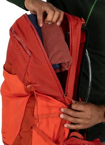 Vista 7 de Osprey Talon Pro 20L Mochila de senderismo para hombre con cinturón de cadera, color naranja marte