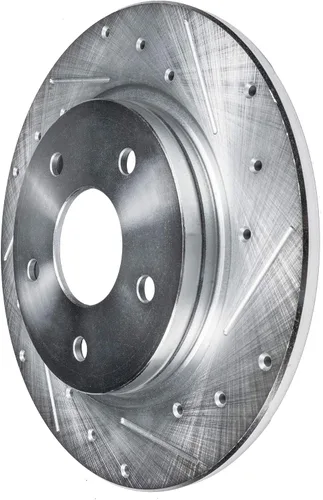 Vista 135 de Detroit Axle - Rotores de freno delanteros perforados y ranurados + repuesto de pinza de freno lateral del conductor para Honda Odyssey Acura MDX