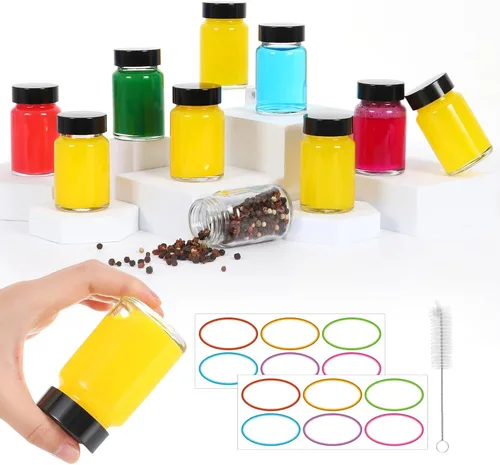 Vista 9 de 4oz Ginger Shots Bottles 16Pack- Portable Leakproof Glass Jars with Lids Botellas pequeñas de vidrio para zumo con tapas para inyección de bienestar