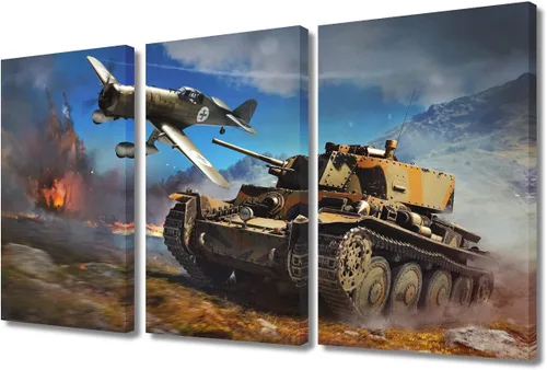 Vista 30 de Lienzo decorativo para pared de niños, decoración de dormitorio de adolescentes de la Segunda Guerra Mundial, imágenes en pared para decoración
