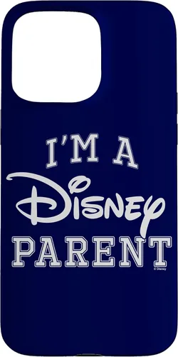 Vista 28 de iPhone 16 Disney I'm A Disney Parent Collegiate Big Text Logo Case