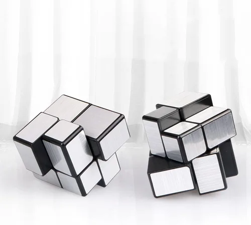 Vista 8 de Bukefuno QY Toys - Espejo de 2 x 2 bloques de cubo plateado, rompecabezas mágico de 2 x 2 x 2 pulgadas, versión plateada