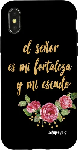 Vista 5 de Carcasa para iPhone 11 Salmos El Señor Es Mi Fortaleza Biblia Cristiana