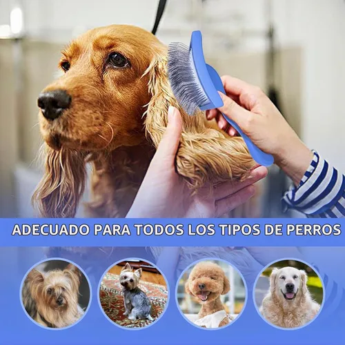 Vista 6 de 2 cepillos deslizantes para perros y mascotas, cepillo de aseo