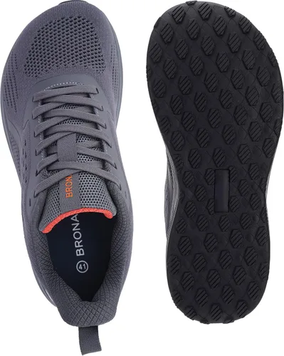 Vista 2 de BRONAX Tenis de correr anchos y acolchados para hombre, puntera ancha, suela de goma