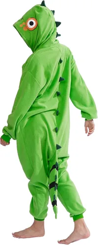 Vista 2 de ofodoing Adult Lizard Onesie Animal One-piece Pajamas Cosplay Homewear Sleepwear Jumpsuit Costume for Women Men