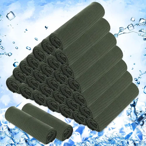 Vista 18 de Hosuly Paquete de 30 Toallas Refrescantes, 40"x12" Hielo Transpirables Suaves Frías Paño de Sudor Microfibra Paños de Entrenamiento para Gimnasio