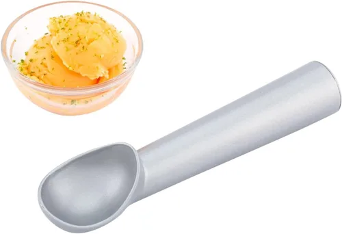 Vista 6 de Restaurantware Cuchara de helado de aluminio plateado de 1.5 oz