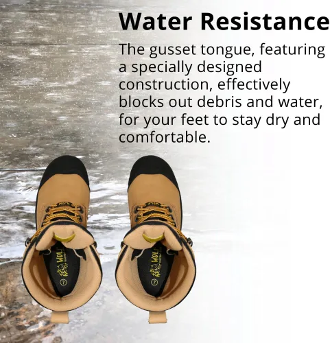 Vista 6 de WOLF Work Boot 100% Waterproof Genuine Leather Oil, Impact, Compression & Puncture Resistant Electrical Hazards Non-Slip Sole Padded