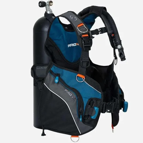 Vista 4 de Aqualung Pro HD Dive BCD para hombre ResisteK - Chaqueta de buceo con sistema SureLock II, bolsillos de utilidad, válvulas reductoras de arrastre