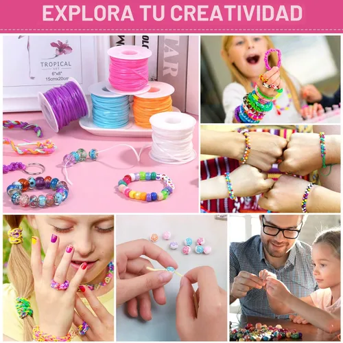Vista 7 de cridoz - Kit de cuerda de cordón, paquete de 6 cordones de plástico, kit de tejido de cordón para pulseras, llaveros, manualidades