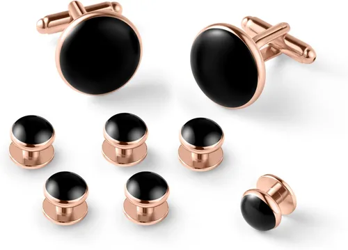 Vista 21 de Zealmer gemelos de acero inoxidable 316L para hombres, negocios, bodas, 1 par