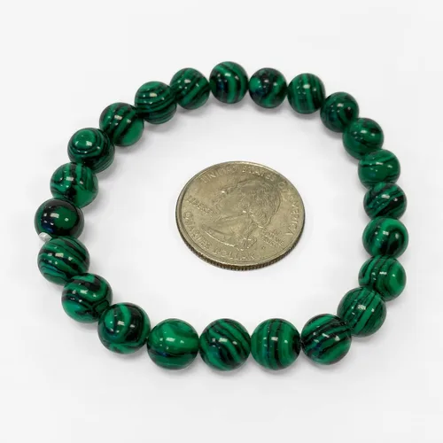 Vista 247 de Gem Avenue Handmade Round Bead Stretch Bracelet Unisex Natural Stone Beaded Jewelry for Men & Women, Elastic Wristband for Daily Wear