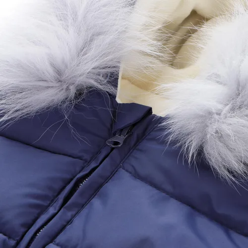 Vista 2 de Enterizo unisex para recién nacido, traje de nieve, chaqueta con capucha de invierno