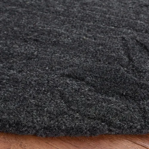 Vista 4 de SAFAVIEH Jardin Collection - Alfombra redonda de 6 pies, color negro, lana hecha a mano, ideal para zonas de alto tráfico en sala de estar