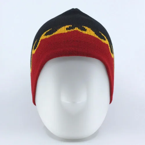 Vista 4 de The Vintage Year Gorro de punto con diseño de radar y calavera