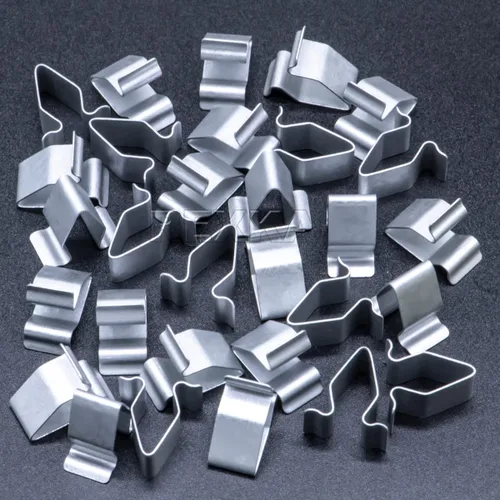 Vista 2 de Rexka Clip de resorte para panel de ajuste metálico, 30 unidades, 0.630 in, compatible con VW Audi 4A0-867-276A 30Pcs
