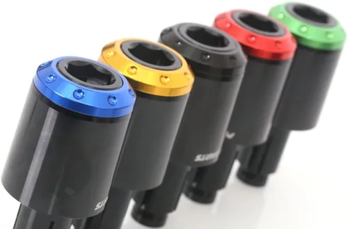 Vista 4 de Atom CNC Bar End Pesos para Yamaha Xmax 300 2017 – 2018, Negro