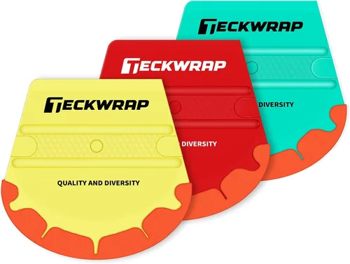 Vista 14 de Teckwrap - Escobilla de goma, fieltro y plástico de 4 pulgadas para calcomanías de vinilo para automóviles, herramienta de aplicación