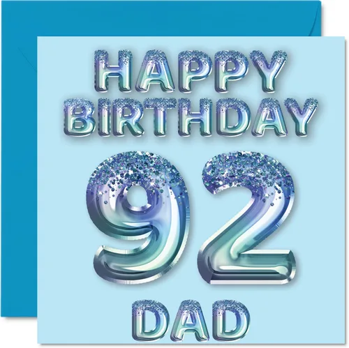 Vista 326 de Stuff4 Tarjeta de primer cumpleaños para niños, globo de fiesta con purpurina azul, tarjetas de feliz cumpleaños para niño de 1 año, nieto, hijo, 57