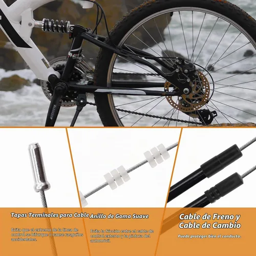Vista 4 de mankk Cortador universal de cable de bicicleta, cable de freno de bicicleta y cable de cambio, cable de cambio de bicicleta y kit de carcasa