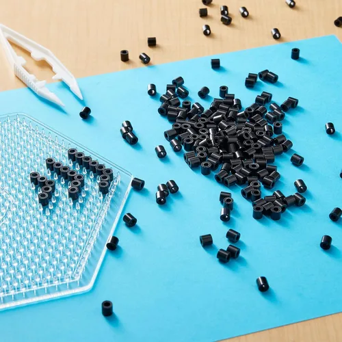 Vista 4 de Fuse Beads - 2000 cuentas de hierro fundido negro de 0.197 in, compatibles con Perler y Hama