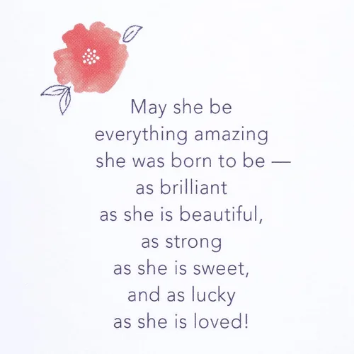 Vista 3 de Tarjeta para niña bebé de American Greetings (Ella es amada)