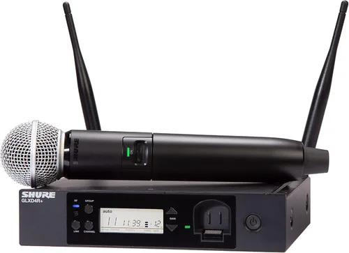 Vista 15 de Shure GLXD24R+/B58 Sistema de Micrófono Inalámbrico Digital Profesional de Banda Dual – Duración de Batería de 12 Horas, Alcance de 100 pies