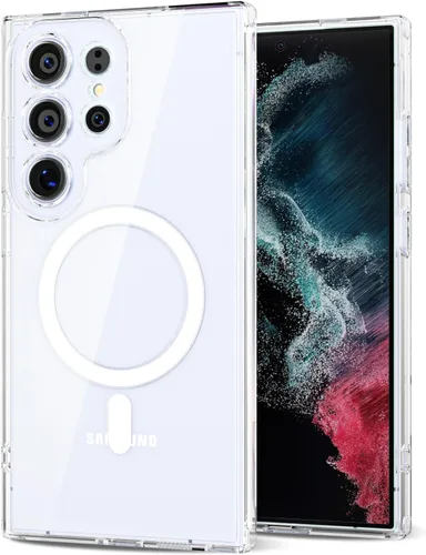 Vista 46 de Svanove Funda magnética de silicona para Samsung Galaxy S22, compatible con Magsafe, bonita funda para mujer, goma de gelatina brillante delgada