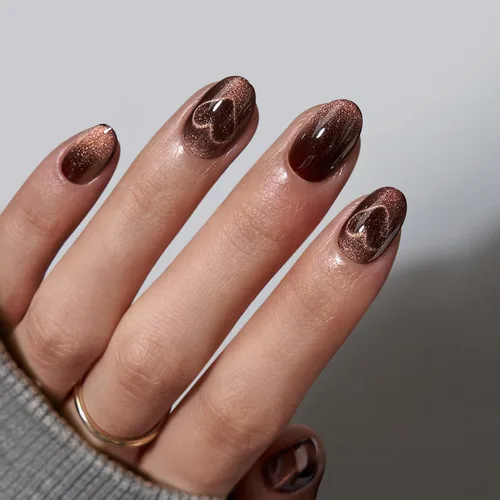 Vista 45 de BTArtbox - Uñas a presión, color crema de vainilla, cuadrado corto, melocotón degradado, 32 unidades 2+ Weeks Wear, Salon-Quality Natural Nails