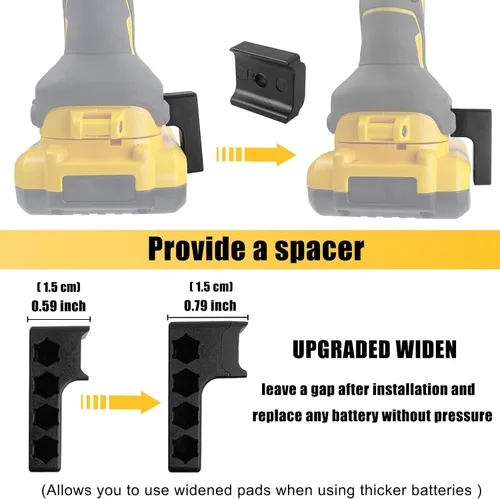 Vista 2 de Portabrocas Magnéticos Hexagonales de 1/4 de Pulgada Compatibles con Destornilladores de Impacto Inalámbricos Dewalt Wrox, Potente Organizador