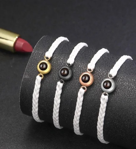 Vista 6 de Pulsera de fotos personalizada, pulsera con foto personalizada para mujeres y hombres, pulsera con imagen en el interior, regalos personalizados