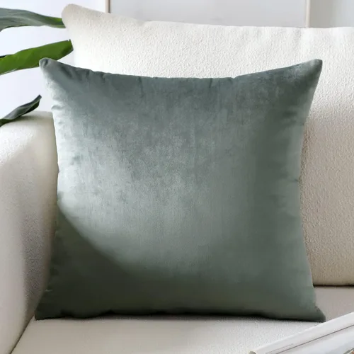 Vista 35 de Artscope Fundas de Almohada de Terciopelo de Lujo Fundas de Almohadas Cuadradas Decorativas Fundas de Cojines Suaves Sólidas para Sofá de Sala Sofá