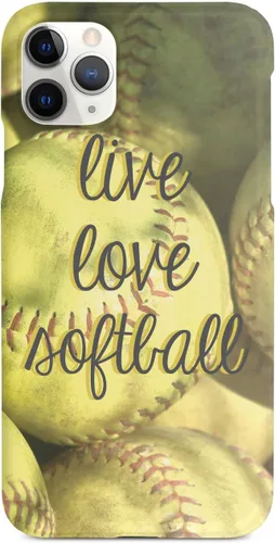 Vista 10 de Inspired Cases - Compatible con iPhone Xs Max - Funda protectora con textura 3D para Apple iPhone Xs Max - Live Love Softball