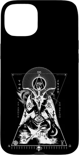 Vista 9 de iPhone 16 BAPHOMET - Como arriba y abajo - Funda de geometría sagrada oculta
