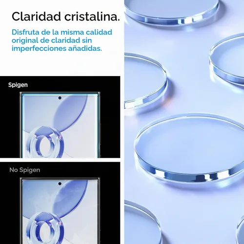 Vista 7 de Spigen GlasTR EZ FIT - Protector de pantalla de vidrio templado para Galaxy S24 Ultra 9H+ Tempered glass, Scratch resistance, Auto-align tray